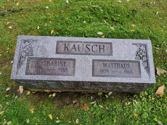 Katherine and Matthaus Kausch Grave Marker