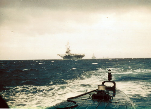USS Tunny with Carrier Exercise