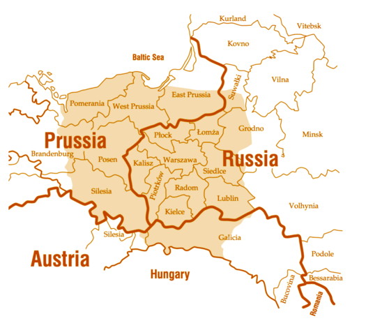 Map of Poland 19th Century