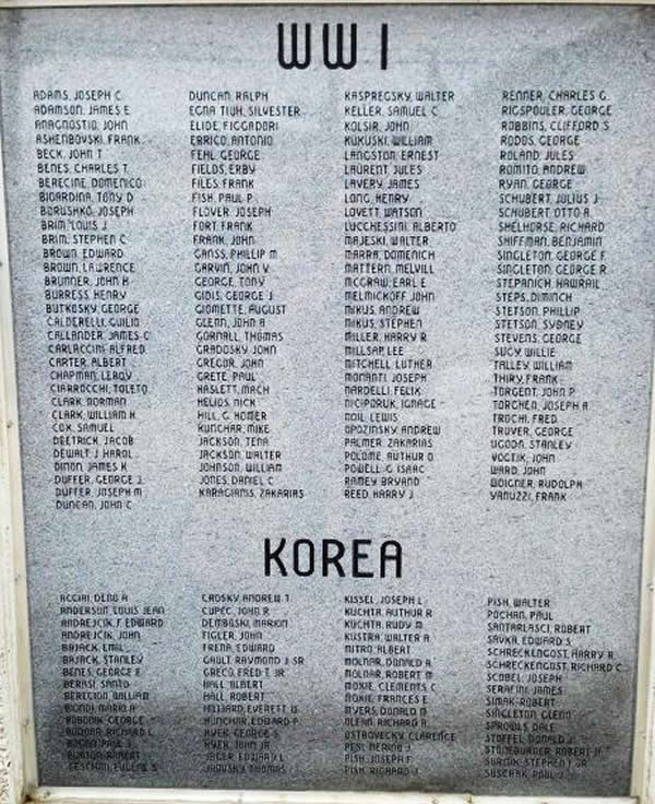 Creighton Vets WW I and Korea