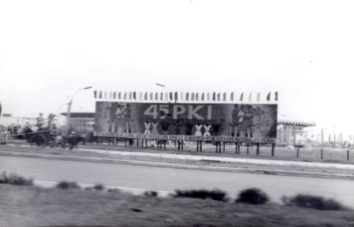 Djakarta Scene - Communist Road Sign / Banner