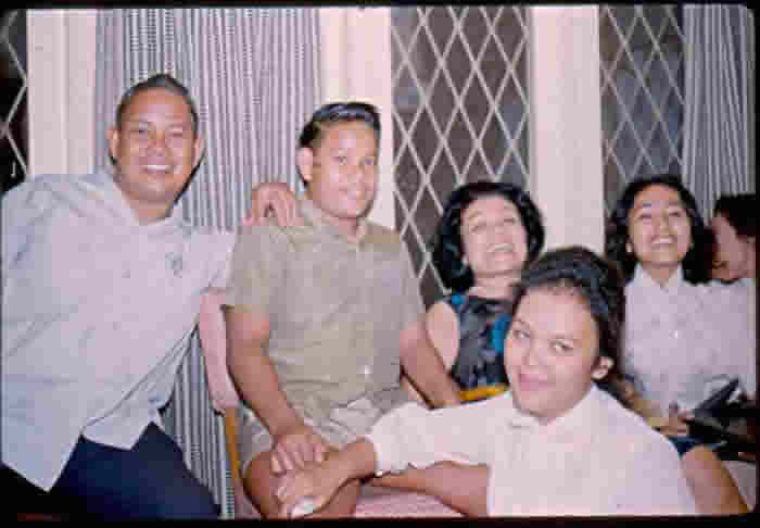 Local Scene - in my home with the Pangemanan family relatives of George my driver.